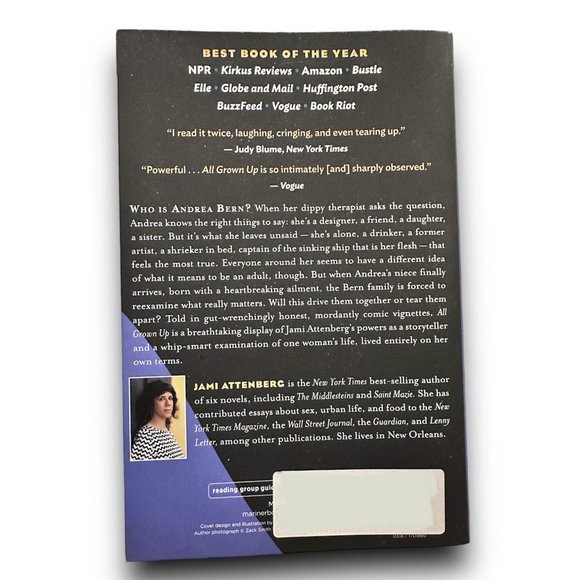 ⚡️3/$15⚡️ All Grown Up [Paperback] by Jami Attenberg - Autographed copy - Picture 2 of 2